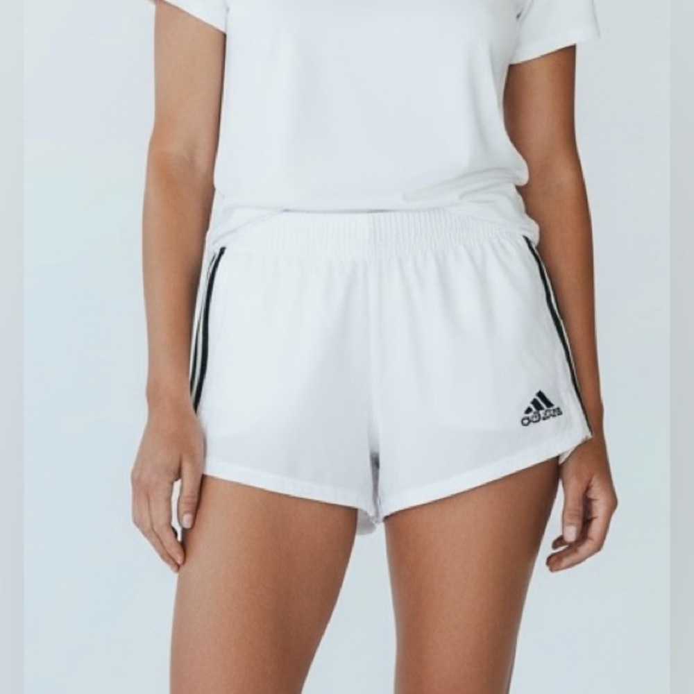 Adidas‎ women’s pacer Training athletic Shorts 3 stripes Running white size XS